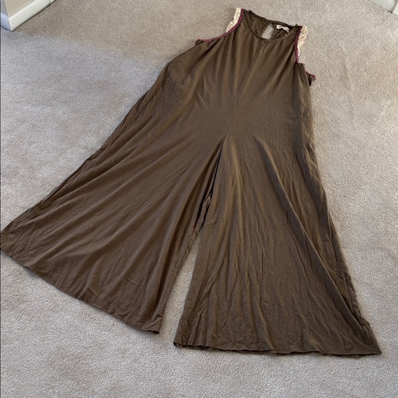 Natural life wide-leg jumpsuit sleeveless w/ lace trim @sleeves. Size L/XL NWT - Picture 6 of 13